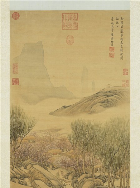 明陳裸竹溪花塢圖　軸