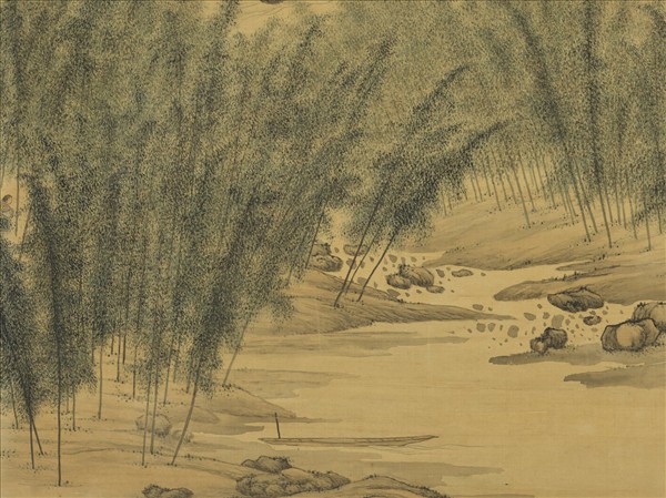 明陳裸竹溪花塢圖　軸