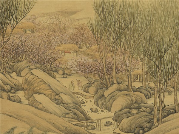 明陳裸竹溪花塢圖　軸