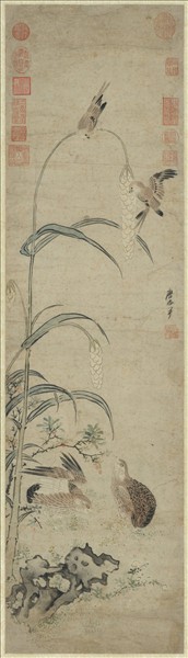 明唐志尹平安戩穀圖　軸