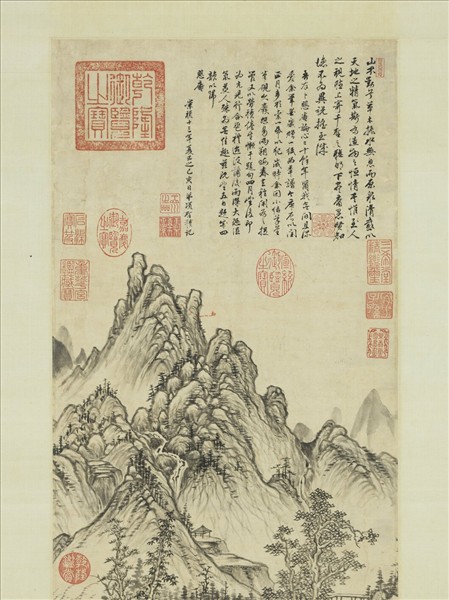 明項聖謨山水　軸