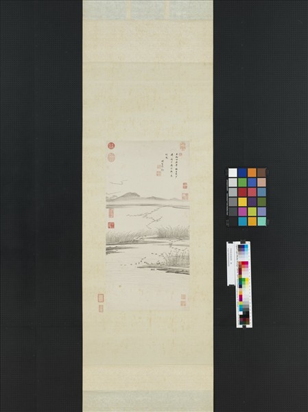 明項聖謨畫蘆雁　軸