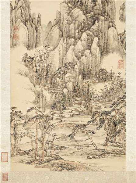 清張宗蒼畫萬笏朝天　軸