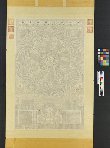 清錢汝誠臨明人書華嚴經心鏡圖　軸