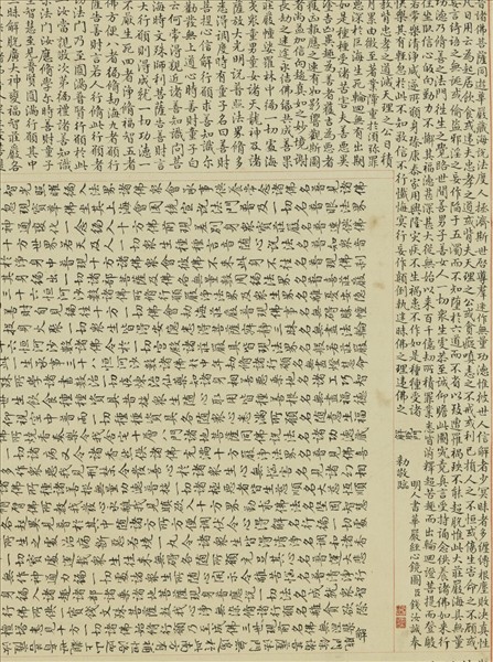 清錢汝誠臨明人書華嚴經心鏡圖　軸