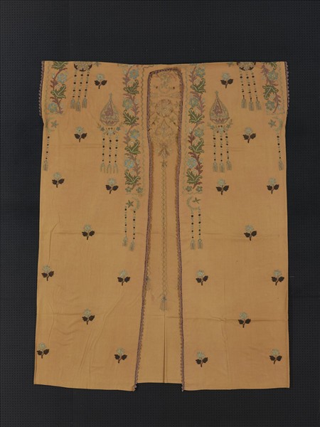 土耳其 黃地刺繡棉外袍