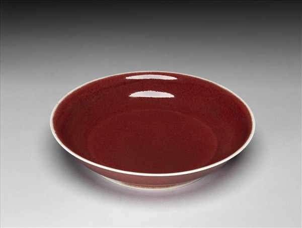 官窯 寶石紅盤