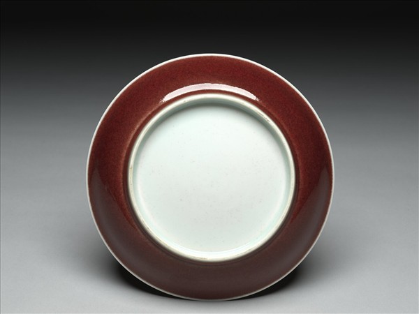 官窯 寶石紅盤