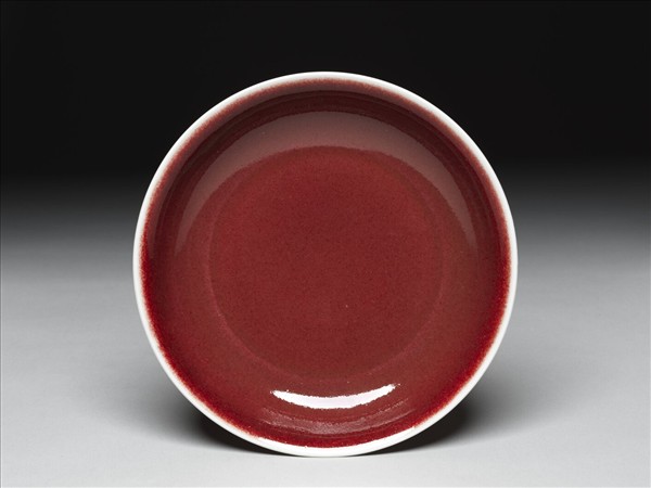 官窯 寶石紅盤