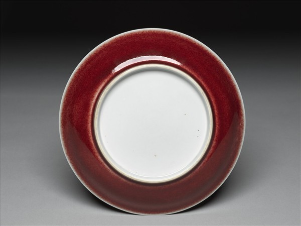 官窯 寶石紅盤