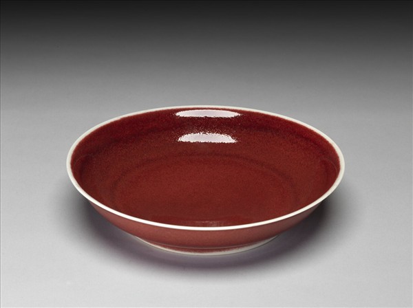官窯 寶石紅盤