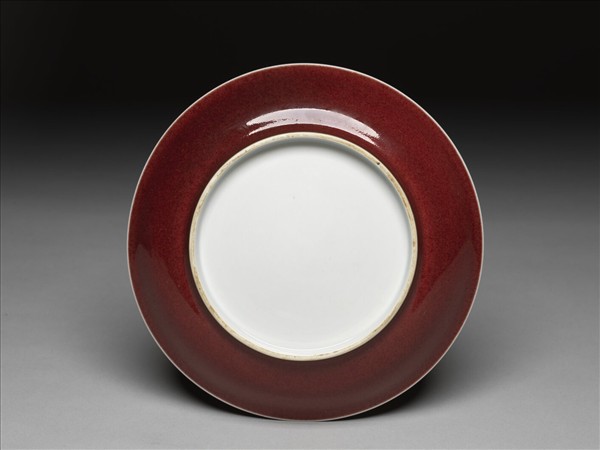 官窯 寶石紅盤