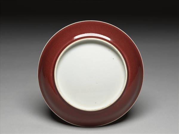 官窯 寶石紅盤