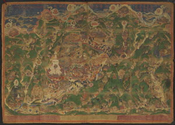 清五台山聖境唐卡