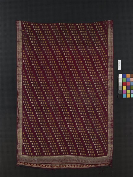 孟加拉地區 紅地織金紗麗