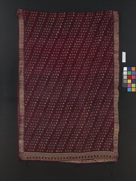 孟加拉地區 紅地織金紗麗