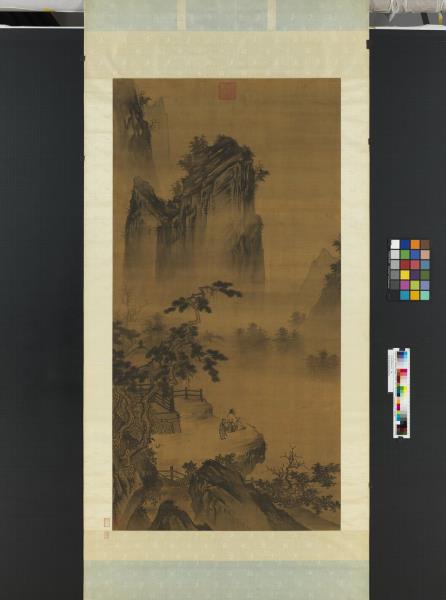 宋馬遠舉杯玩月　軸