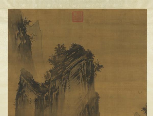 宋馬遠舉杯玩月　軸