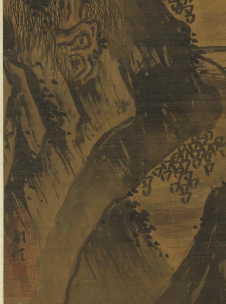 宋馬遠舉杯玩月　軸