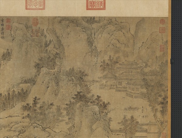 宋人布畫山水　軸