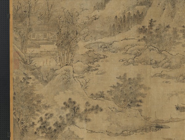 宋人布畫山水　軸