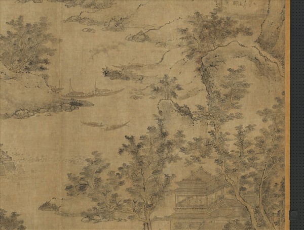 宋人布畫山水　軸