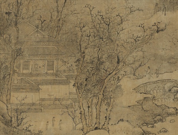 宋人布畫山水　軸