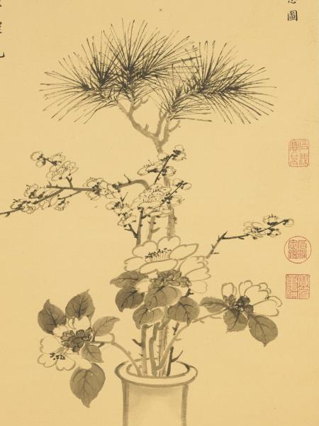 清錢維城新韶如意圖　軸