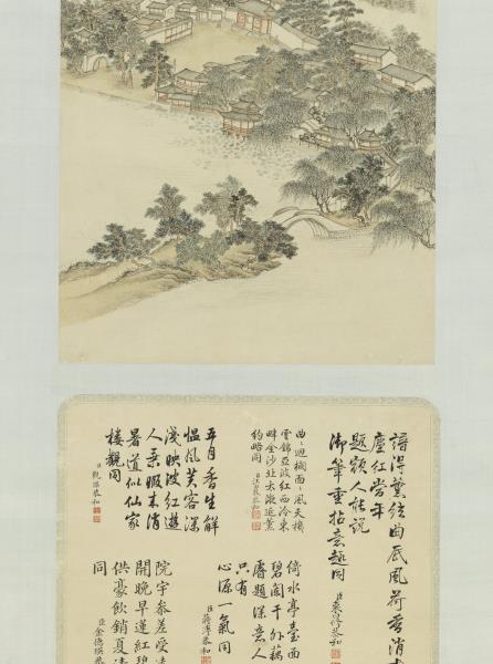 清董邦達曲院風荷御題　軸