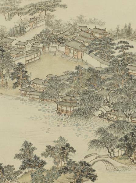 清董邦達曲院風荷御題　軸