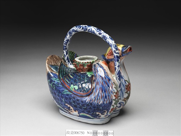 五彩鴛鴦提梁壺