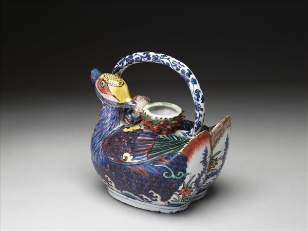 五彩鴛鴦提梁壺