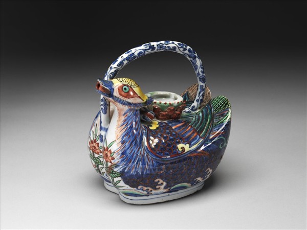 五彩鴛鴦提梁壺