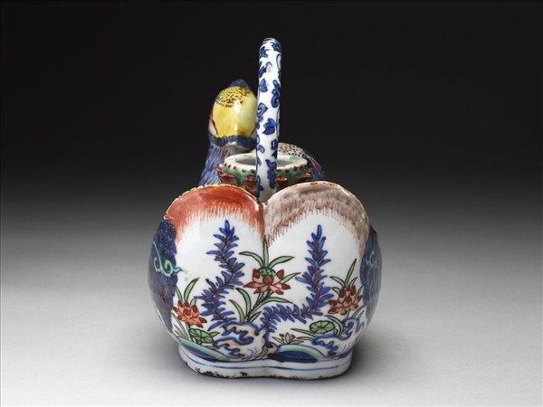 五彩鴛鴦提梁壺