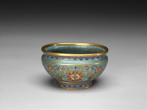 掐絲琺瑯腰圓洗