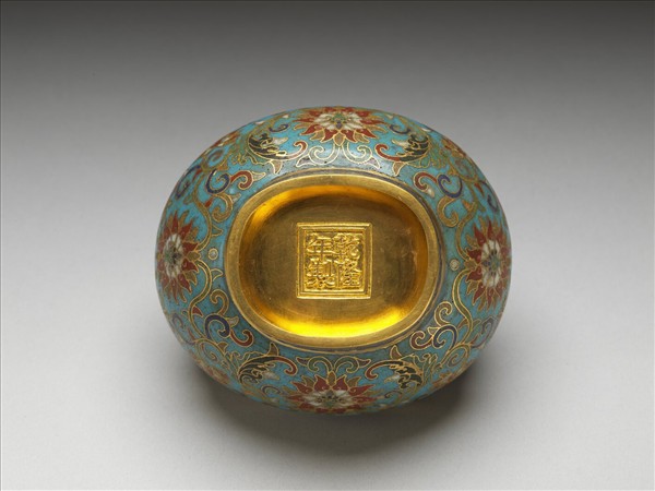 掐絲琺瑯腰圓洗