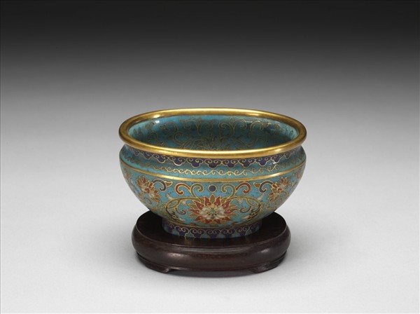 掐絲琺瑯腰圓洗