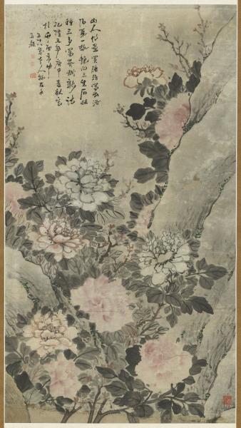 清高鳳翰大富貴圖　軸