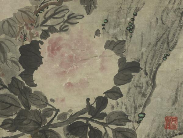 清高鳳翰大富貴圖　軸