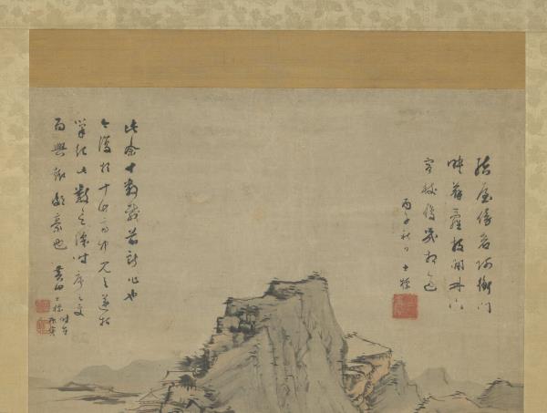 清查士標淺絳山水　軸