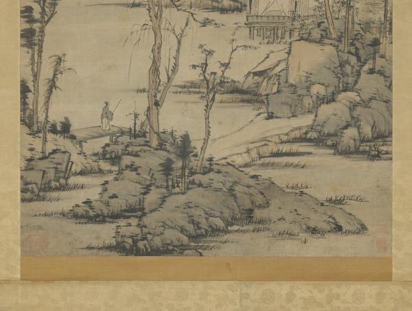 清查士標淺絳山水　軸