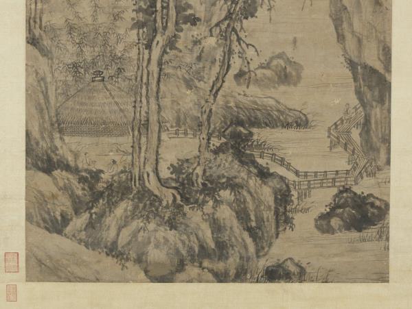 明王紱溪亭高話圖　軸