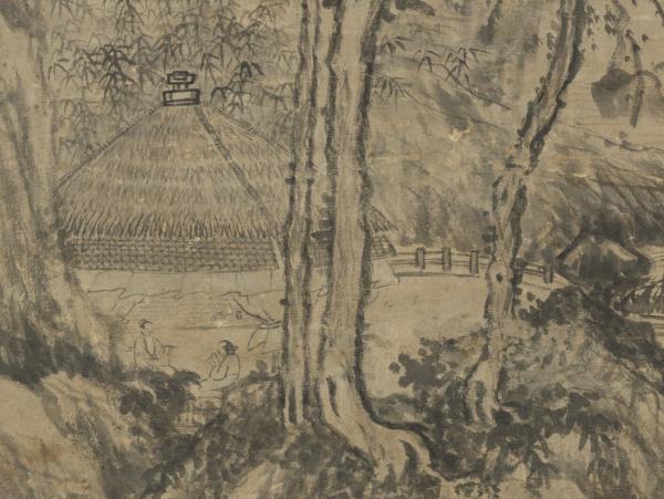 明王紱溪亭高話圖　軸