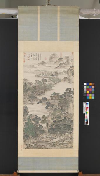 清張廷彥畫登瀛洲圖　軸