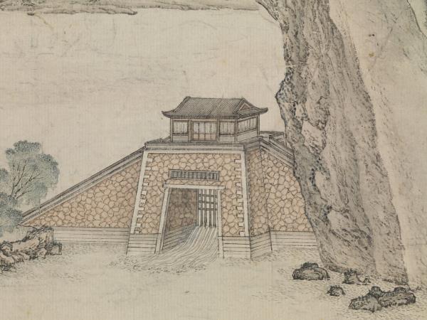 清張廷彥畫登瀛洲圖　軸