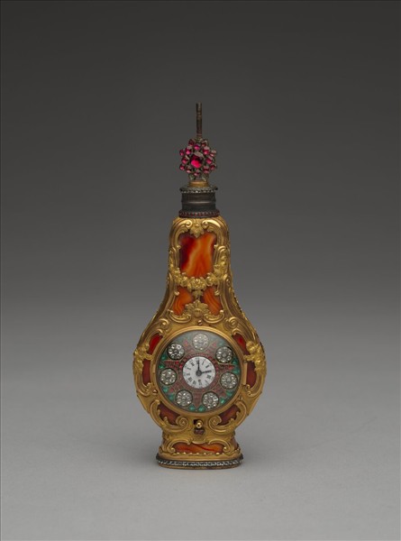 西洋鍍金嵌錶轉花瓶