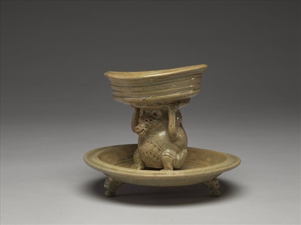 青瓷熊形燈