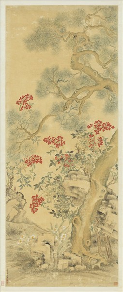 清汪承霈群仙祝壽　軸