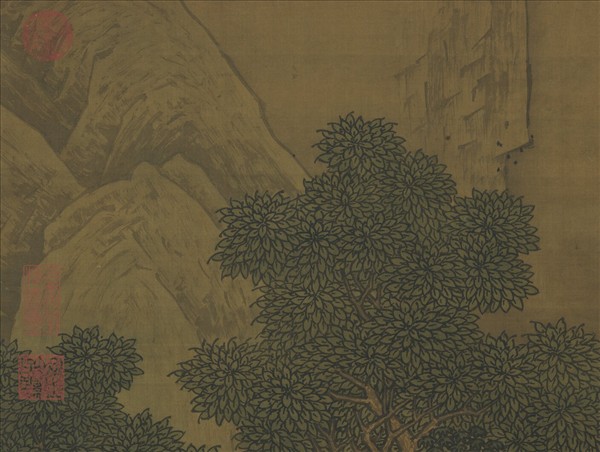 明周臣清泉聽阮圖　軸