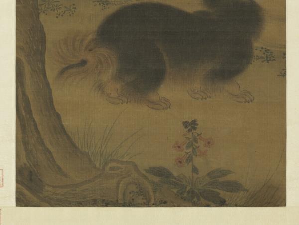 明武宗畫哈叭驚蟬圖　軸